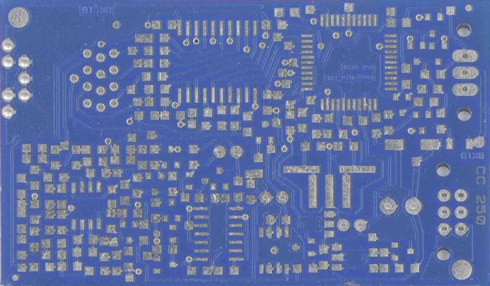 Example printed circuit board using mainly surface mount electronic components