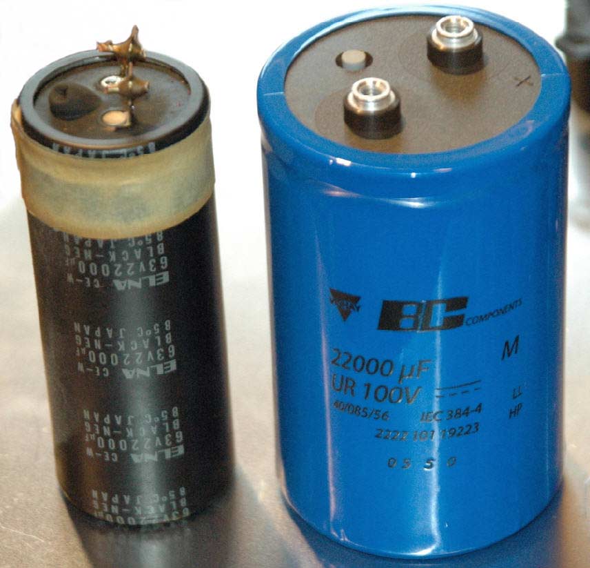 An A370 old electrolytic capacitor vs the replacement